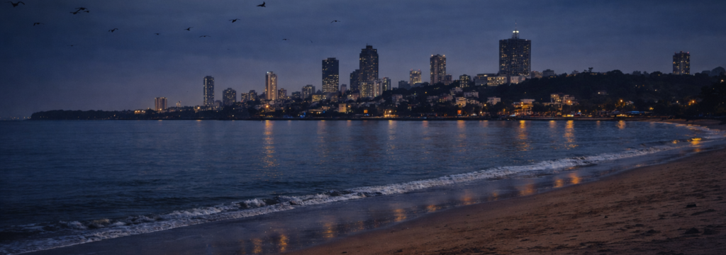 About Us mumbai coastline at twilight